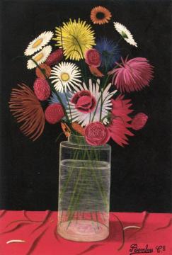 Flowers In A Glass Vase Artwork by Camille Bombois