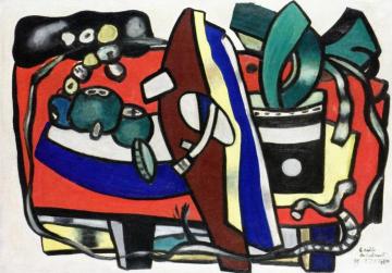 Composition with Green Plant, First State Artwork by Fernand Léger