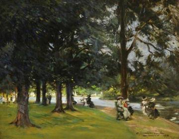 The Upper Thames Artwork by Albert Chevallier Tayler