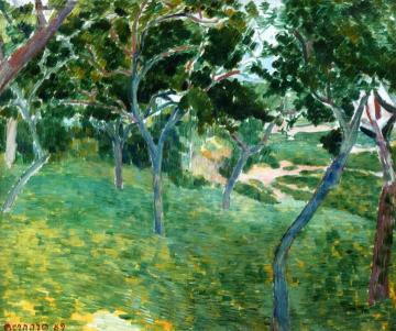 A Corner of the Bois d'Amour in Pont Aven Artwork by Émile Bernard