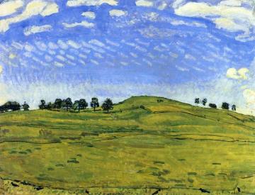 Hilly Landscape With Ravens, In The Bernese Oberland Artwork by Ferdinand Hodler