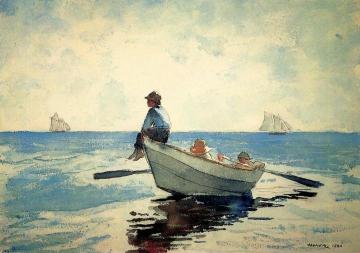 Boys In A Dory Artwork by Winslow Homer