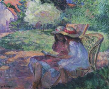 Reading in the park Artwork by Henri Lebasque