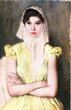 Portrait of a Girl Artwork by Vladimir Lebedev