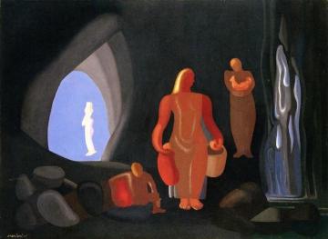 Grotto With Water Carriers Artwork by Amédée Ozenfant