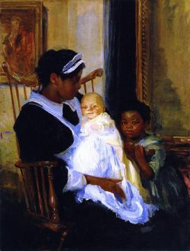 Ella, Wayman Jr. And Naomi Priscilla Artwork by Wayman E. Adams