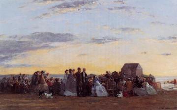 Beach Scene Artwork by Eugène-Louis Boudin