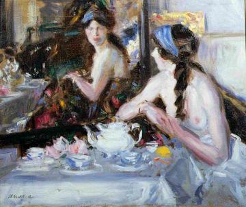 The Mirror Artwork by Francis Campbell Boileau Cadell