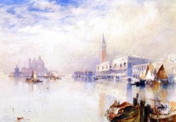 Venetian Scene Artwork by Thomas Moran
