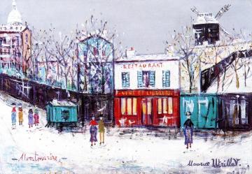 Montmartre, Rue Norvins Artwork by Maurice Utrillo