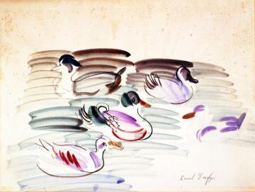 Study of Ducks Artwork by Raoul Dufy