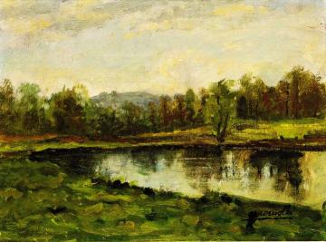 Summer in Lagone Artwork by Luigi Comoli