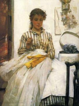 The Yellow Ribbon Artwork by Albert Chevallier Tayler