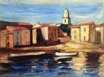 Le Clocher de Saint Tropez et la Conche Artwork by Charles Camoin