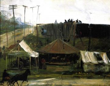 Outside The Guttenberg Race Track Artwork by William James Glackens