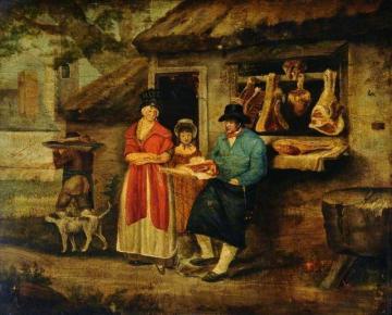 The Village Butcher Artwork by George Morland