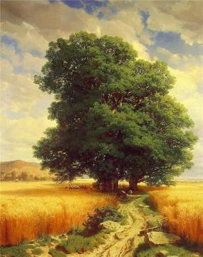 Landscape With Oak Trees Artwork by Alexandre Calame