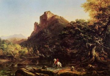 The Mountain Ford Artwork by Thomas Cole