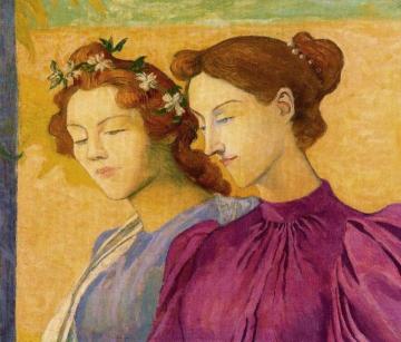 Two Girls Artwork by Aristide Maillol
