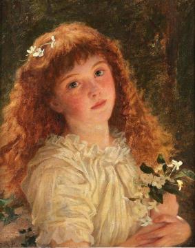 The young flower girl Artwork by Sophie Anderson