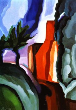 Bend of a Creek, a Mood Artwork by Oscar Bluemner