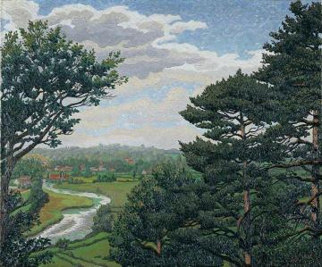 The Avon, near Salisbury Artwork by Charles Ginner