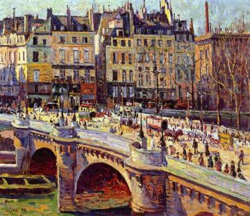 The Quai Conti, Daytime Artwork by Maximilien Luce