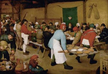 Peasant Wedding Artwork by Pieter Bruegel the Elder