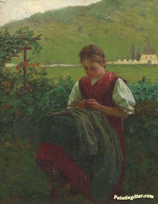 Mending The Coat Artwork by Theodore Kleehaas