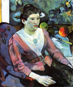 Portrait Of A Woman With Cezanne Still Life Artwork by Paul Gauguin