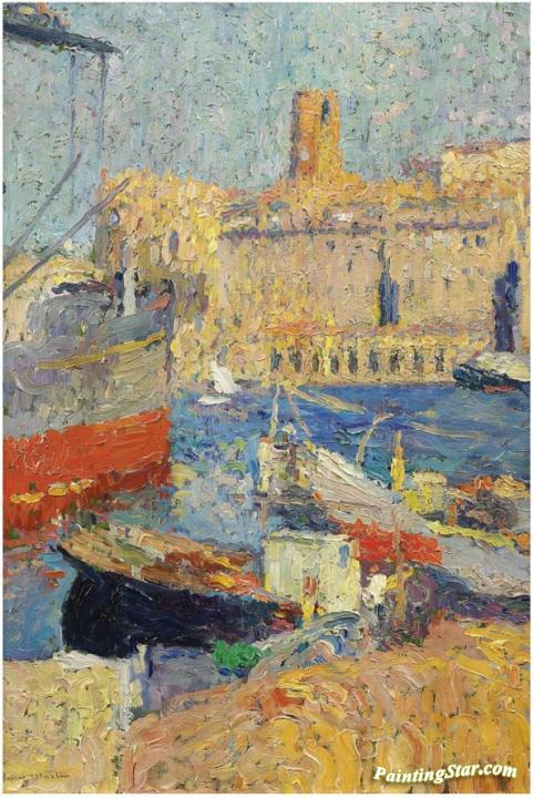 Marseilles Artwork by Henri Martin