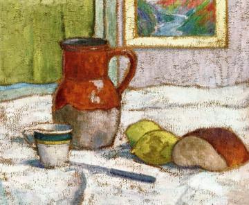 Still Life with Pitcher and a Cup Artwork by Émile Bernard