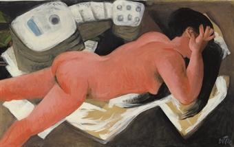 En blanco rosa y negro Artwork by Fernando Botero