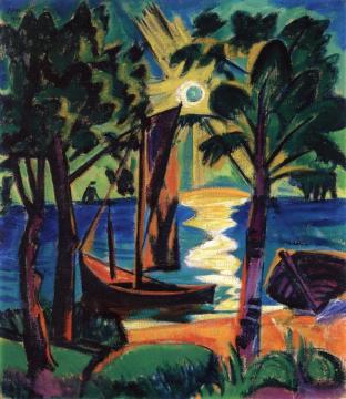 In The Lagoon Artwork by Hermann Max Pechstein