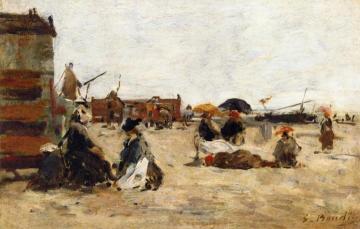Beach Scene Artwork by Eugène-Louis Boudin
