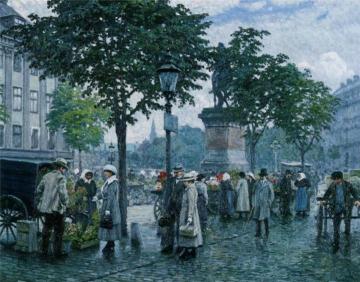 The Flower Market Artwork by Paul Gustave Fischer