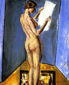 Nude Reading Artwork by Alfred Henry Maurer