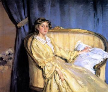 Blue and Gold Artwork by Wilfred Gabriel De Glehn