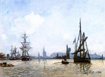 View of Rouen Artwork by Johan Berthold Jongkind