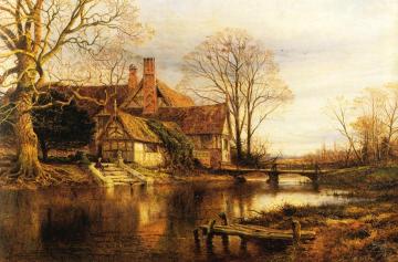 A Moated Grange Artwork by Benjamin Leader