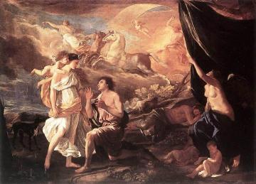 Selene and Endymion Artwork by Nicolas Poussin