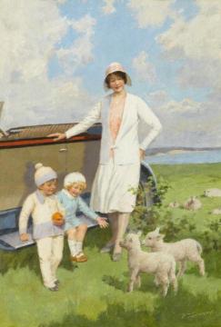 Making Friends Artwork by Percy Tarrant