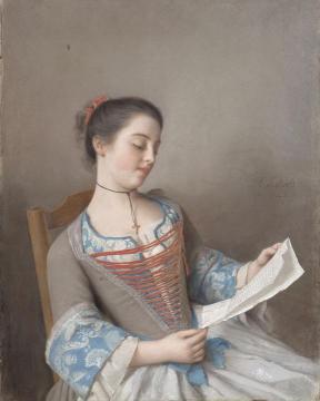 Girl Reading Artwork by Jean Etienne Liotard