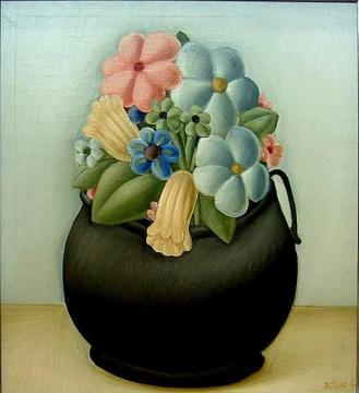 Flowers Artwork by Fernando Botero