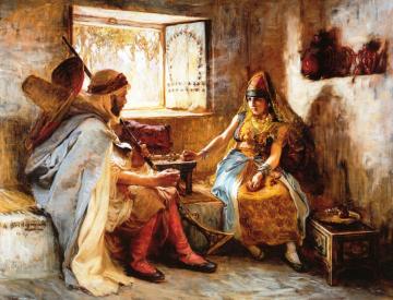 The Game of Chess Artwork by Frederick Arthur Bridgman