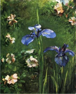 Wild Roses and Irises Artwork by John La Farge