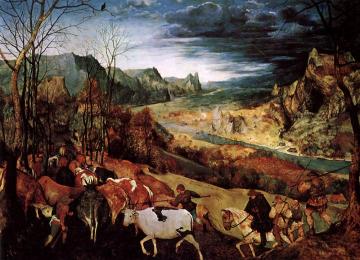 The Return of the Herd Artwork by Pieter Bruegel the Elder