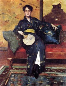 The Blue Kimono Artwork by William Merritt Chase