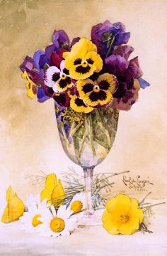 Pansies Artwork by Raoul de Longpre