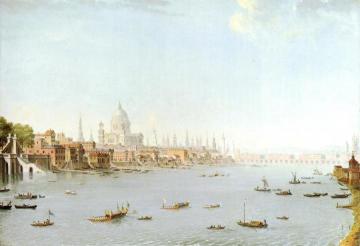The Thames Looking Towards The City Artwork by Antonio Joli
